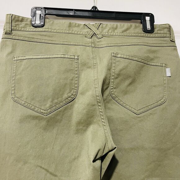 NWT Women's Mountain Hardwear Twill Ankle Jeans Army Green Size 8 - Picture 8 of 9